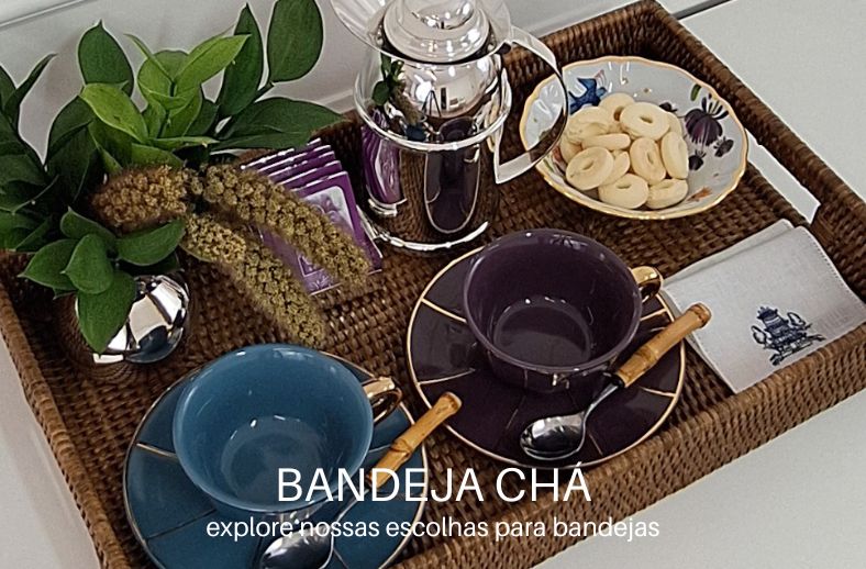 Bandeja de Chá de Luxo e Decoração | Curadoria Para La Casa